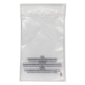 PolyPackers – Self Seal Clear Poly Bags with Suffocation Warning – Permanent Adhesive – FBA Compliant for Packaging Clothes, Shirts and More - 1.5mil LDPE Plastic (500 Pack)