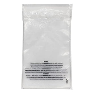 PolyPackers – Self Seal Clear Poly Bags with Suffocation Warning – Permanent Adhesive – FBA Compliant for Packaging Clothes, Shirts and More - 1.5mil LDPE Plastic (200 Pack)