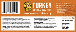 Happy Howie's Premium Soft Meat Roll Treat (Turkey, 12oz)