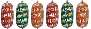HAPPY HOWIE Natural Gourmet Meat Rolls Bundle Packs (Beef-Turkey-Lamb) (12oz - 6pk)