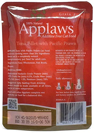 Applaws Grain Free Additive Free Cat Food 6 Flavor Variety Bundle (12 Pouches Total, 2.47 Ounces Each)