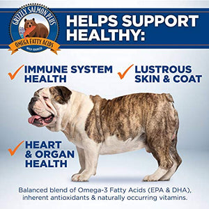 Grizzly Wild Alaskan Salmon Oil Dog Food Supplement Omega 3 Fatty Acids, 64 oz