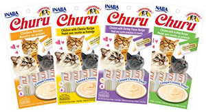 INABA Churu Lickable Purée Natural Cat Treats (Chicken Variety Pack, 16 Tubes)