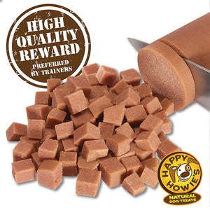 Happy Howie's Natural Dog Treats - Dog Meat Roll, Healthy Dog Treat & Training Tool, Easily Hide Pills, Dog Treat Made in The USA, Simple Ingredients, Cuts Easily - Beef Soft Meat Roll (7 Oz, 6 Pack)