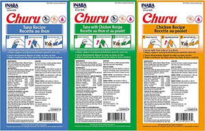 INABA Churu Lickable Purée Natural Cat Treats (Tuna and Chicken Variety Pack, 36 Tubes)
