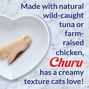 INABA Churu Lickable Purée Natural Cat Treats (Tuna and Chicken Variety Pack, 36 Tubes)