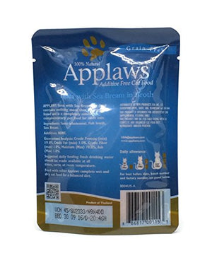 Applaws Grain Free Additive Free Cat Food 5 Flavor Variety Bundle, 2.47 Ounces Each (10 Pouches Total)
