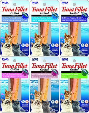 INABA Ciao Grilled Fillets in Broth Cat Treats (Tuna Variety Pack, 6 Pack)