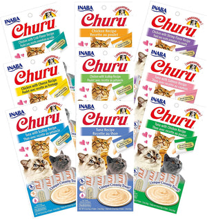 INABA Churu Lickable Purée Natural Cat Treats 9 Flavor Variety Pack